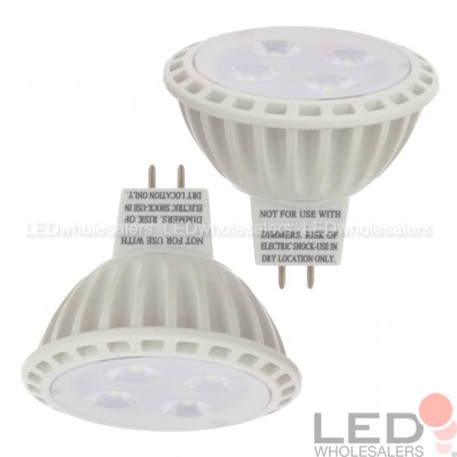 MR16 UL 5W (35W Equivalent) LED Spot Light with Interchangeable Wide Angle  Flood Lens 12V AC/DC (2-Pack)
