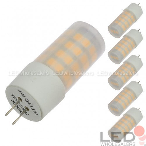 G4 Base Light Bulb with Translucent Cover 12V AC/DC, ETL-Listed (6-Pack) |