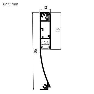 6.5-ft Aluminum Channel System with Cover and End Caps for LED Strip Installations - Recessed Toe-Kick