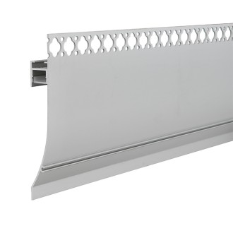 9.8-ft Aluminum Channel System with Cover and End Caps for LED Strip Installations - Mud-In Recessed Toe-Kick