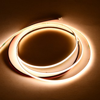 24V Ultra-Thin 90-CRI Flexible Ribbon COB LED Strip Light with Dot-Free Uniform Glow, Pack of 5x 1m Lengths