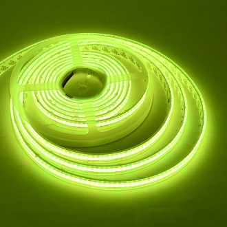 24V 16.4-ft IP66 Water-Resistant High-Output 105W COB RGB Color-Changing + 3000-6000K CCT Color-Temperature-Adjustable Flexible Ribbon 4200-LED Strip Light with Dot-Free Uniform Glow in Silicone Sleeve