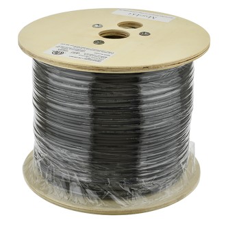 14AWG 2-Conductor 12/2 Black Stranded Copper Low-Voltage Direct Burial Landscape Lighting Wire 500-ft