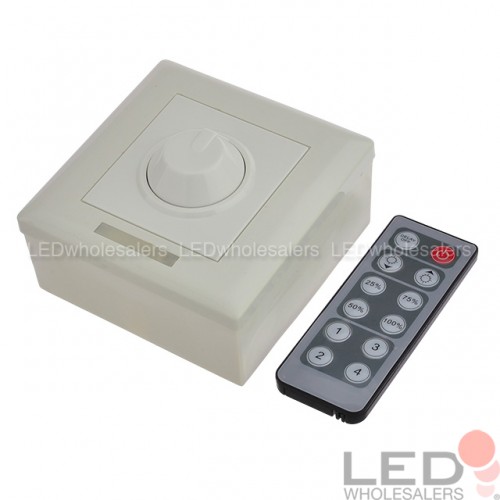 PWM Dimmer for LED Lighting with 12-Button IR Wireless Remote 6A | LEDwholesalers