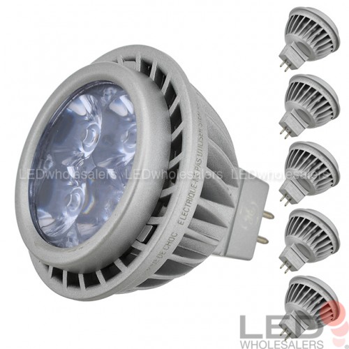 Extra foto belegd broodje GE 7-Watt LED MR16 Spot Light Bulb with 10º Lens 12V AC/DC 3000K (6-Pack) |  LEDwholesalers