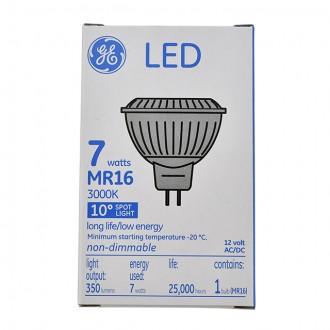 Abnormaal huren Een bezoek aan grootouders GE 7-Watt LED MR16 Spot Light Bulb with 10º Lens 12V AC/DC 3000K (6-Pack) |  LEDwholesalers