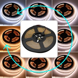 24V 94W 3000-8000K CCT Color-Temperature-Adjustable 32.8-ft Flexible LED Ribbon Strip Light with 2240xSMD2835